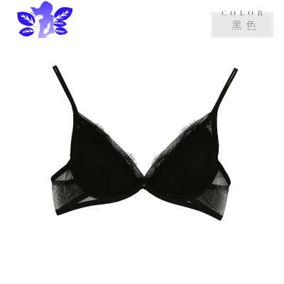 Ideamini张大奕内衣蕾丝网纱可拆卸满杯插片聚拢有钢圈薄款聚拢文胸调整型文胸套装