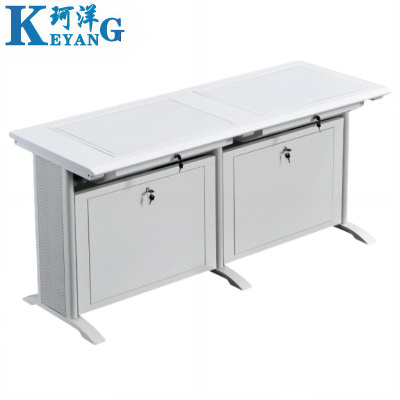 珂洋 翻转电脑桌 两人灰白色 张