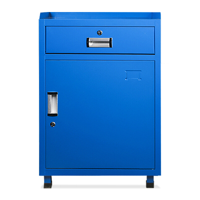 全简家具五金工具柜存放柜零件收纳柜多功能储物维修铁皮柜蓝色单抽单门款