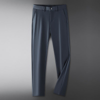 高端中老年西裤舒适夏季直筒商务弹力休闲裤男薄款冰丝凉感休闲裤