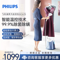 飞利浦 (PHILIPS) 蒸汽挂烫机 熨烫机 家用 除菌除螨双杆带烫衣板 GC625/28