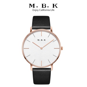 M.B.K欧美品牌女士潮流轻奢石英表 女表时尚小众ins风简约时尚防水两针手表男表新款3001L-1