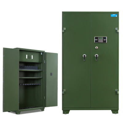 格具(GEJU) 钢制存储柜管制物品长款器械保管柜密码锁军绿色 1.8米高10手枪+20布枪