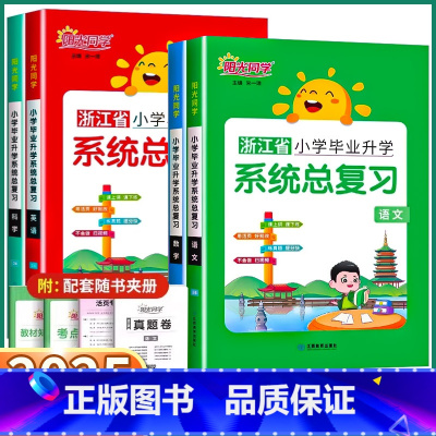 [4科全套]语/数/英/科 小学升初中 [正版]2025新版浙江省小学毕业升学系统总复习语文数学英语科学全套人教版小升初