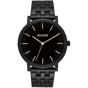 Nixon尼克松 圆形黑色手表大表盘男士石英手表学生表静音 A1057