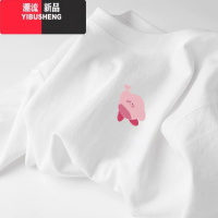YIBUSHENG白色短袖t恤男女同款季潮流ins潮牌无性别百搭印花男生半袖