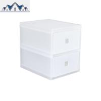 桌面抽屉式收纳盒 宿舍多层透明整理盒 学生寝室省空间化妆品收纳 三维工匠