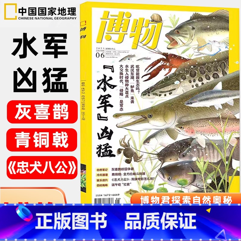 2023年6月[水军凶猛] [正版]鸻鹬专题博物杂志2023年10月另有1-9月可选+2024全年半年订阅中国国家地理青