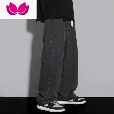 七斓牛仔裤男款潮牌宽松直筒美式高街黑色阔腿裤休闲长裤子