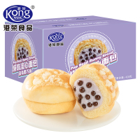 港荣Kong WENG爆珠流心面包(蓝莓黑巧味)420克健康低脂美味绝佳