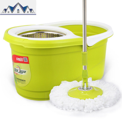 手压自动旋转拖地桶双驱动不锈钢甩水甩干家用木地板拖把杆 三维工匠