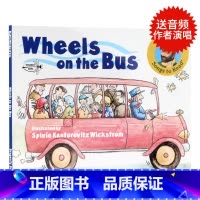 [正版]巴士上的轮子英文原版绘本 Wheels on the Bus 美国乡村歌手Raffi儿歌童谣公车上的轮子儿童低