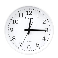 齐心 L821 挂钟 φ352mm 白 单个装