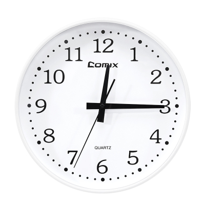 齐心 L821 挂钟 φ352mm 白 单个装