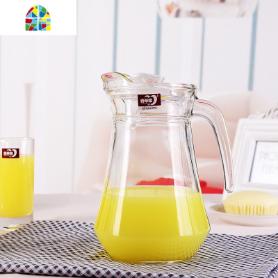 家用大容量玻璃水壶冷水壶扎壶凉水杯大容量套装果汁壶 FENGHOU 4带把钻石+八角壶凉水壶