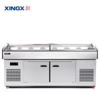 星星(XINGX)BSCD-1800P-3T冰柜1.8米三阶梯冰鲜台商用冷藏展示柜点菜柜冷藏保鲜冷冻大容量 双温三阶