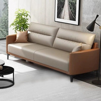 绵冠 简约休闲办公商务接待洽谈西皮沙发 三人位1800*800*850mm