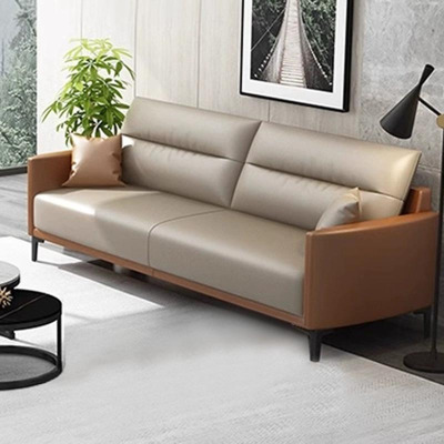 绵冠 简约休闲办公商务接待洽谈西皮沙发 三人位1800*800*850mm