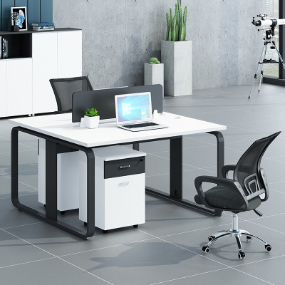 德诚和 黑白款现代工位双人位1200*1200*1100mmH套