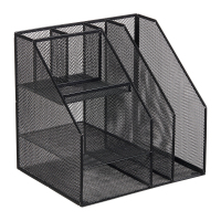 齐心 B2076 金属资料架(七格) 285*230*270mm 黑 单位:个