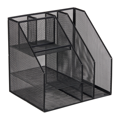 齐心 B2076 金属资料架(七格) 285*230*270mm 黑 单位:个