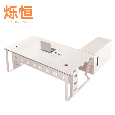 烁恒 老板桌 1.6米单桌+侧柜 套