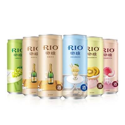 酒厂自营-RIO锐澳鸡尾酒洋酒预调酒微醺小美好系列5口味330ml*6罐套装