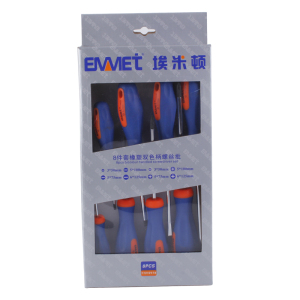 埃米顿 8件套橡塑双色柄螺丝批