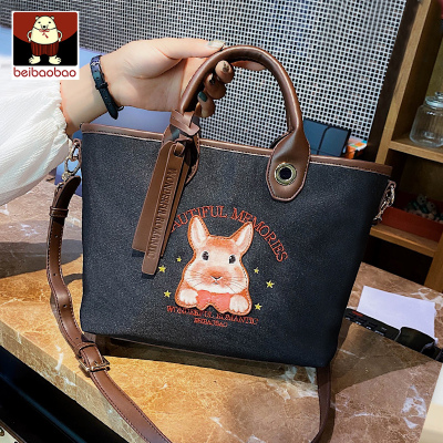 NEWLAKE北包包手提小包包女2020新款帆布包单肩斜挎托特包大容量时尚百搭手提包女