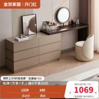 全友家居现代简约梳妆台斗柜一体轻奢高级感主卧转角梳妆台