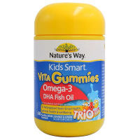 佳思敏(Nature's Way)儿童omega3鱼油DHA软糖60粒/瓶装 澳洲原装进口 儿童宝宝补脑 膳食营养补充剂