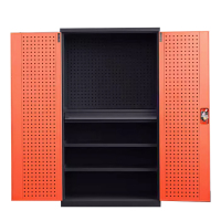 风雷动重型工具柜车间用加厚物件工具储物柜工厂铁皮柜汽修厂零件收纳柜橘色四层一抽带挂板