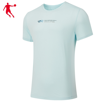 乔丹 短袖T恤衫 梭织T恤 衫男T恤 KHS13231422 男款 云水蓝 L码 件