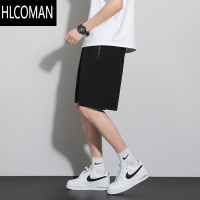HLCOMAN纯色短裤男夏季休闲透气速干五分裤薄款宽松沙滩裤跑步冰丝运动裤