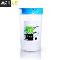 三维工匠大容量家用凉水壶耐热塑料冷水壶套装豆浆果汁杯饭店高温茶壶1.9 蓝色冷水壶-2111(不带水杯)