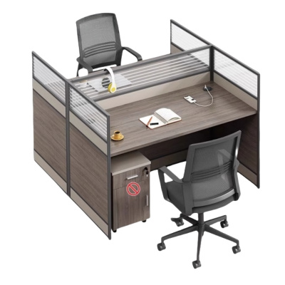 悦兴诚双人办公桌120*120*110cm含椅套