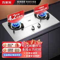 万家乐燃气灶 4.2kw大火力天然气灶 台嵌两用燃气灶 一级能效 家用不锈钢天然气灶具KA031 4.2kw不锈钢-天然
