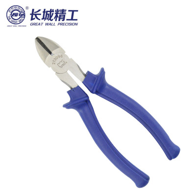 长城精工 6英寸精抛套塑柄斜嘴钳 偏口钳剪线钳 150mm 213096(3把起定)