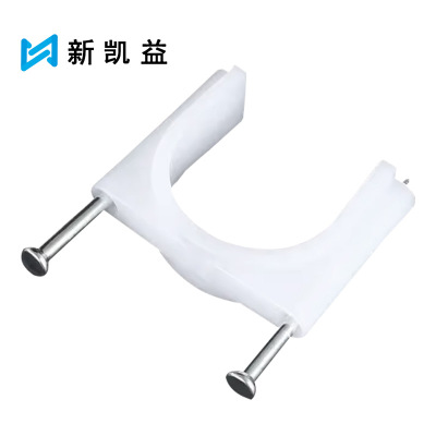 新凯益 PVC管卡带钉管卡固定卡 32MM加厚 个