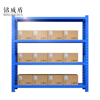铭威盾仓库仓储货架四层金属五金货架家用中型重型置物架展示架子200KG150*50*200