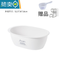 敬平加大宝宝洗澡盆家用新生婴儿可坐躺加厚儿童脸盆带搓衣板洗衣浴盆