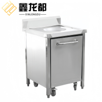 鑫龙都不锈钢收餐车900*760*800+100mm台