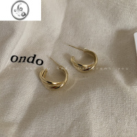 JiMi复古轻奢金色港风圈圈耳环女2023新款高级感耳圈小众设计金属耳饰