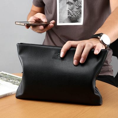 袋鼠新款男士手包男包大容量信封包手拿包男软皮时尚休闲手抓夹包