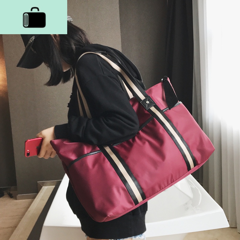 出差短途旅行包女手提韩版大容量行李袋轻便简约旅游运动健身包男NEW LAKE男士手提包
