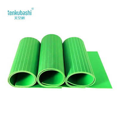 天空桥 绝缘橡胶垫 绿色条纹5mm*1.5m*10m 10kv 卷