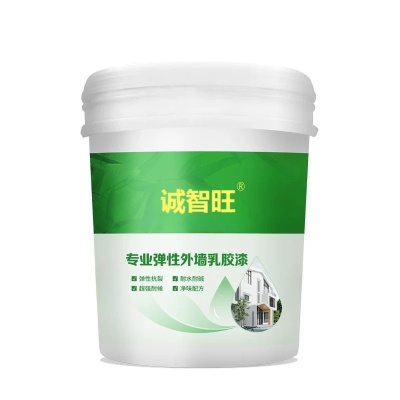 诚智旺 水性环保抗开裂耐沾污弹性外墙乳胶漆白色 20KG/桶