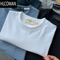 HLCOMAN跑量吸粉价 BO ESSENTIALS&YE厚实潮牌廓形落肩袖圆领短袖T恤男女