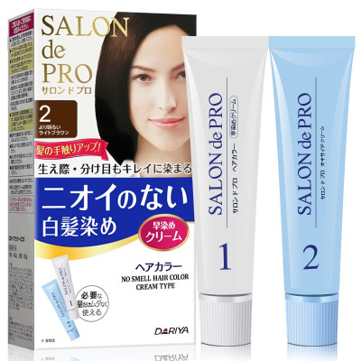 塔莉雅(DARIYA)便捷润彩染发霜 2号亮棕色(日本进口 遮盖白发染发膏)