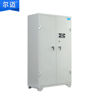 尔迈 钢制枪柜加厚管制器械保管柜密码锁枪弹存放柜双锁机械锁带滚轮 灰白款 40支短枪 1.8米